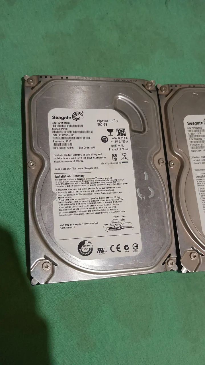 Lote Hd 500gb seagate
