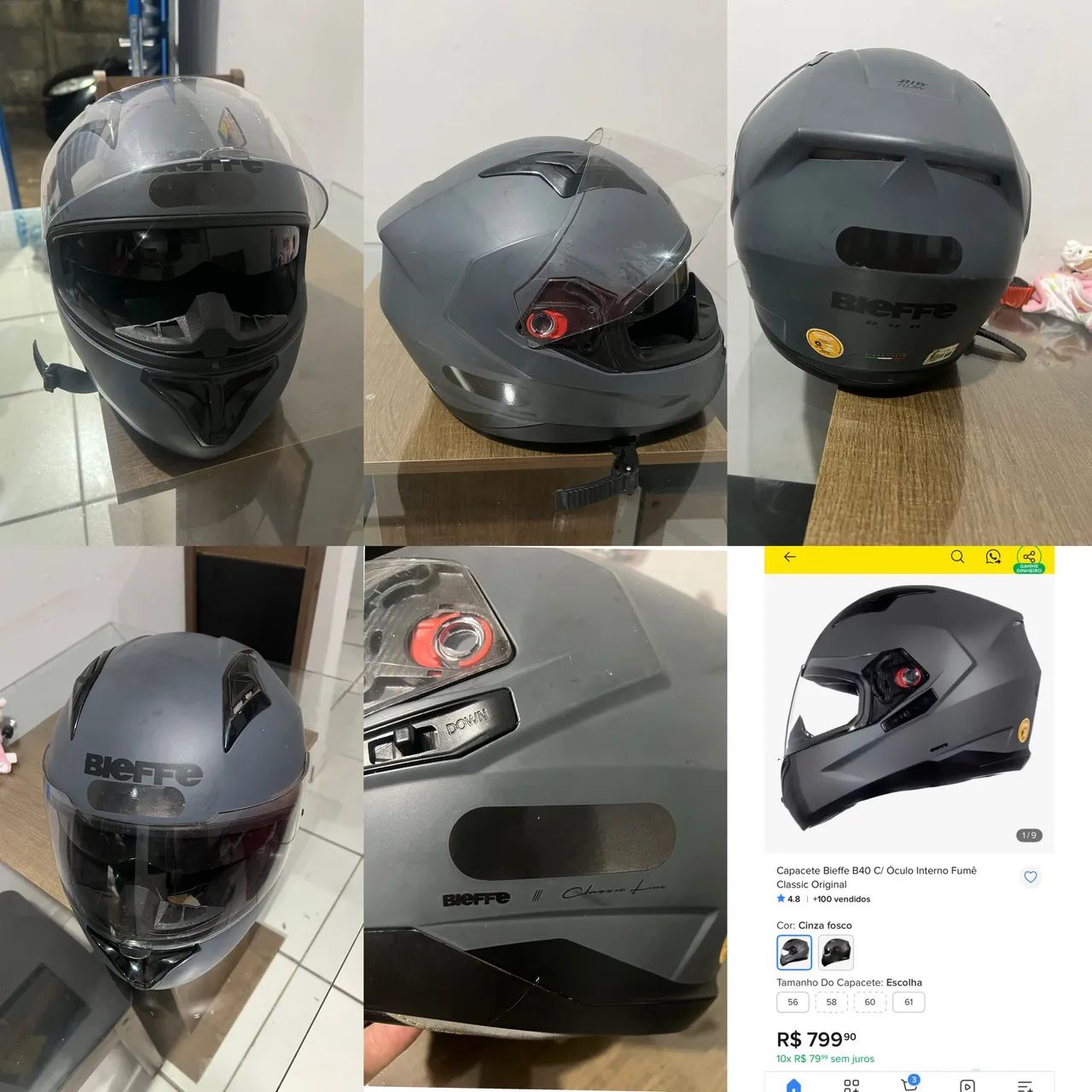 Capacete moto Bieffer  - Foto 5