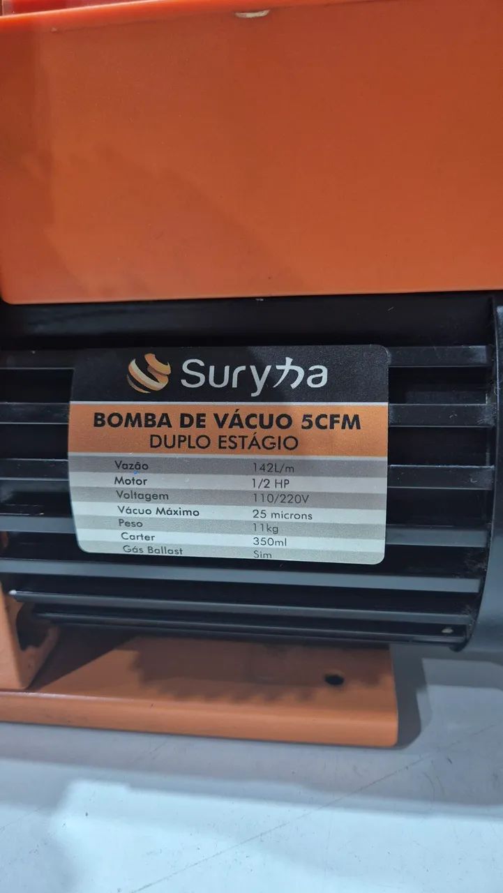 Bomba de Vácuo 5CFM Duplo Estágio - Foto 2