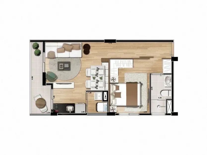 PLANTA 35m²
