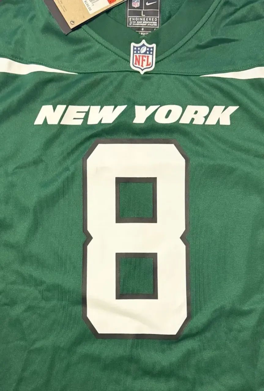 jersey nfl jets aaron rodgers #8 nike game - Foto 3