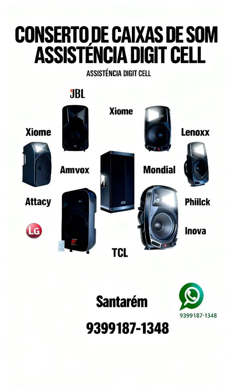 Trabalhamos com concerto de caixa de som, todas as marcas 