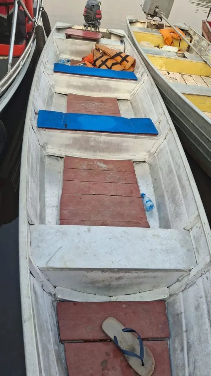 Motor Yamaha 15 com bote de alumínio  - Foto 2