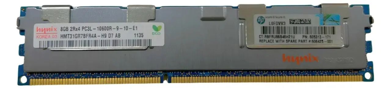 Memória Servidor Hp 8gb Pc3l 10600r Ddr3 Ecc - Foto 5