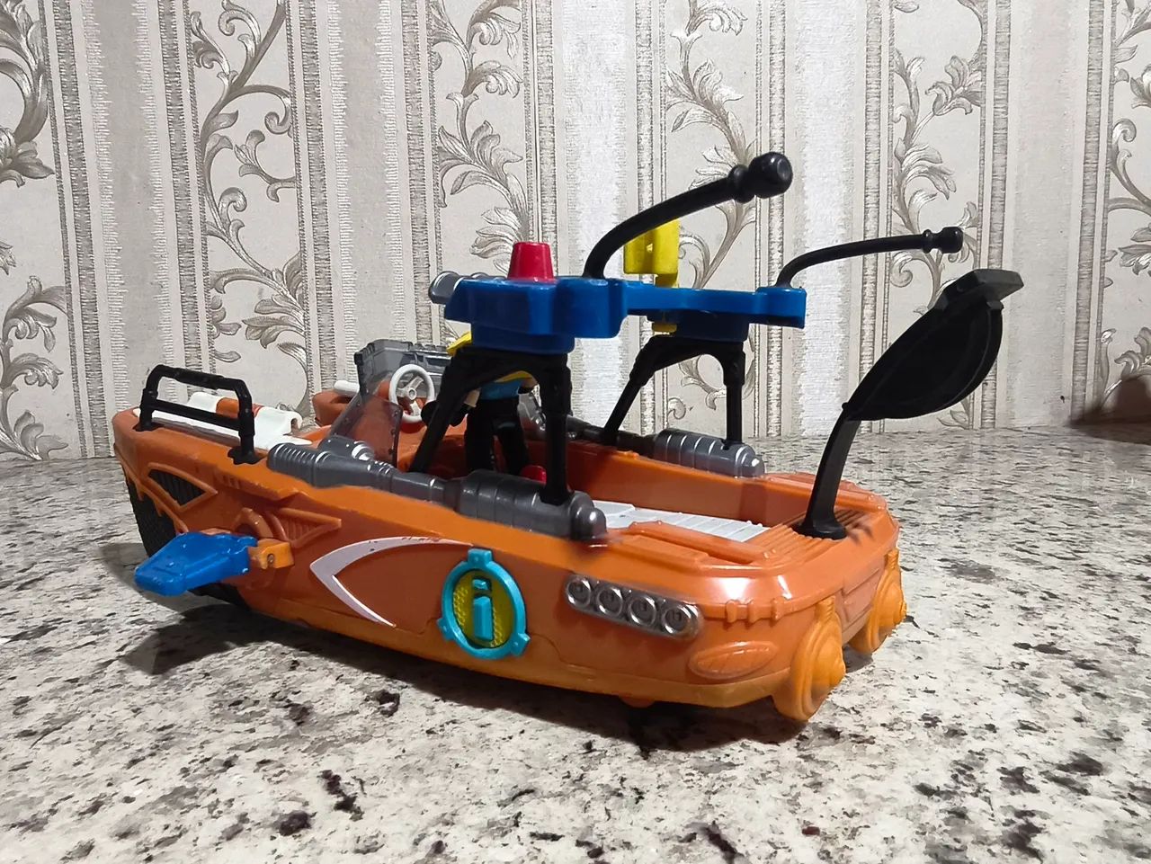 Barco Lancha Imaginext com boneco piloto  - Foto 4