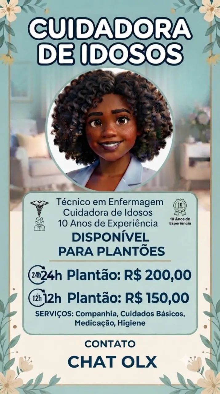 SERVIÇO PARA CUIDADORA 