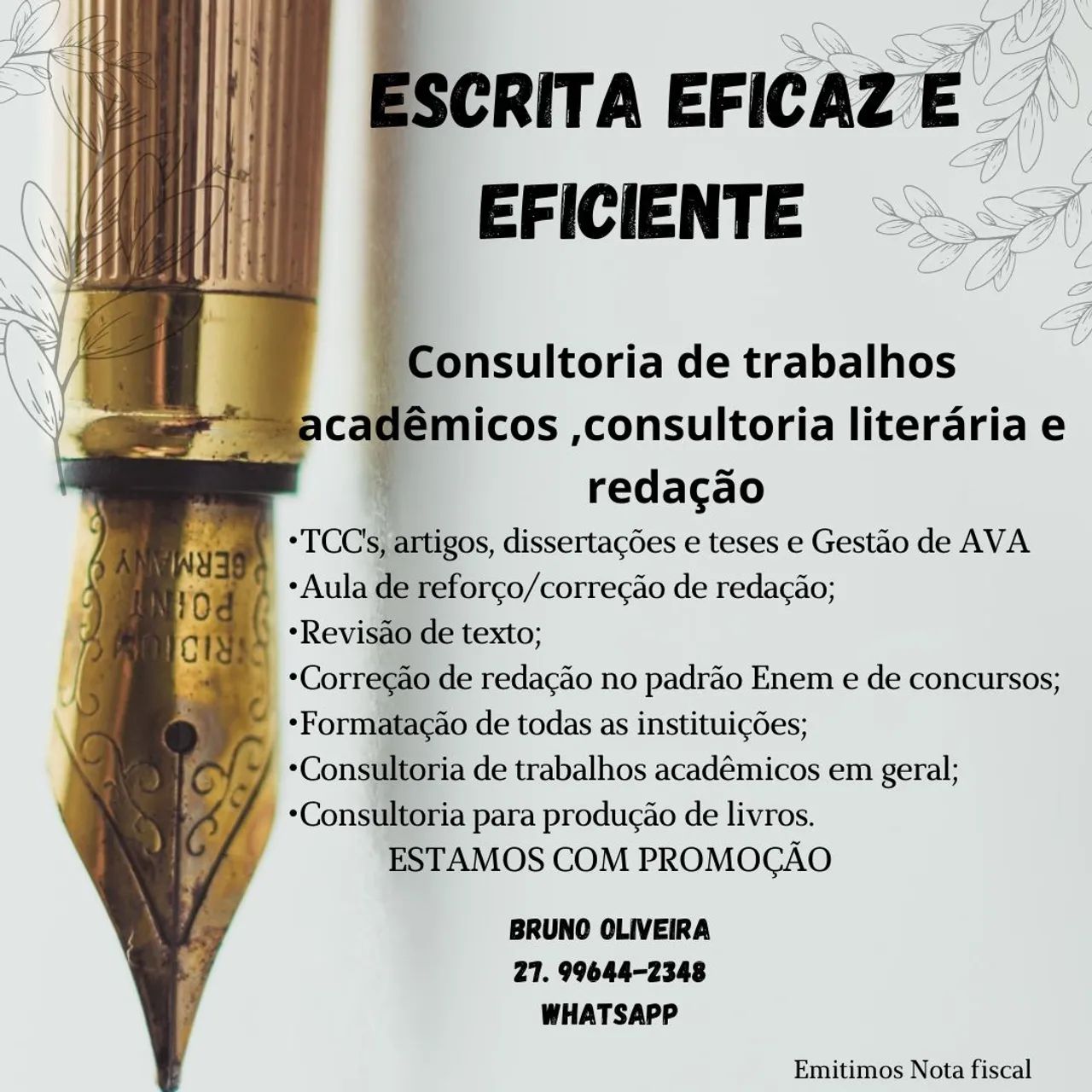 Escrita de livro, redação, trabalhos acadêmicos 