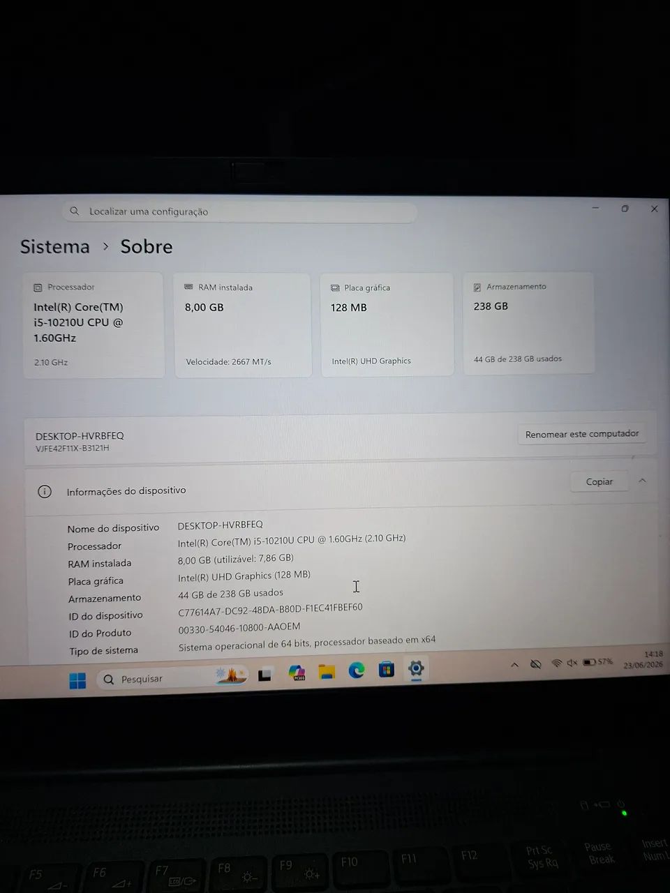 Notebook VAIO - Intel Core i5 10th | 8GB RAM | SSD 256GB | Windows 11 - Foto 2