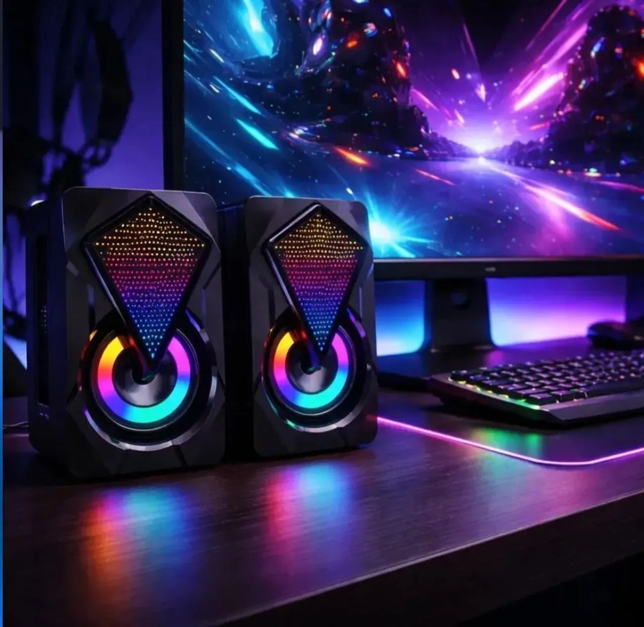 Caixa de som completa dupla pra notebook ou computador  - Foto 4