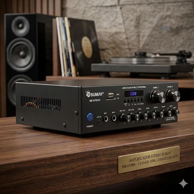 Amplificador Stereo Sumay SM-AP2000 2 Canais 100W