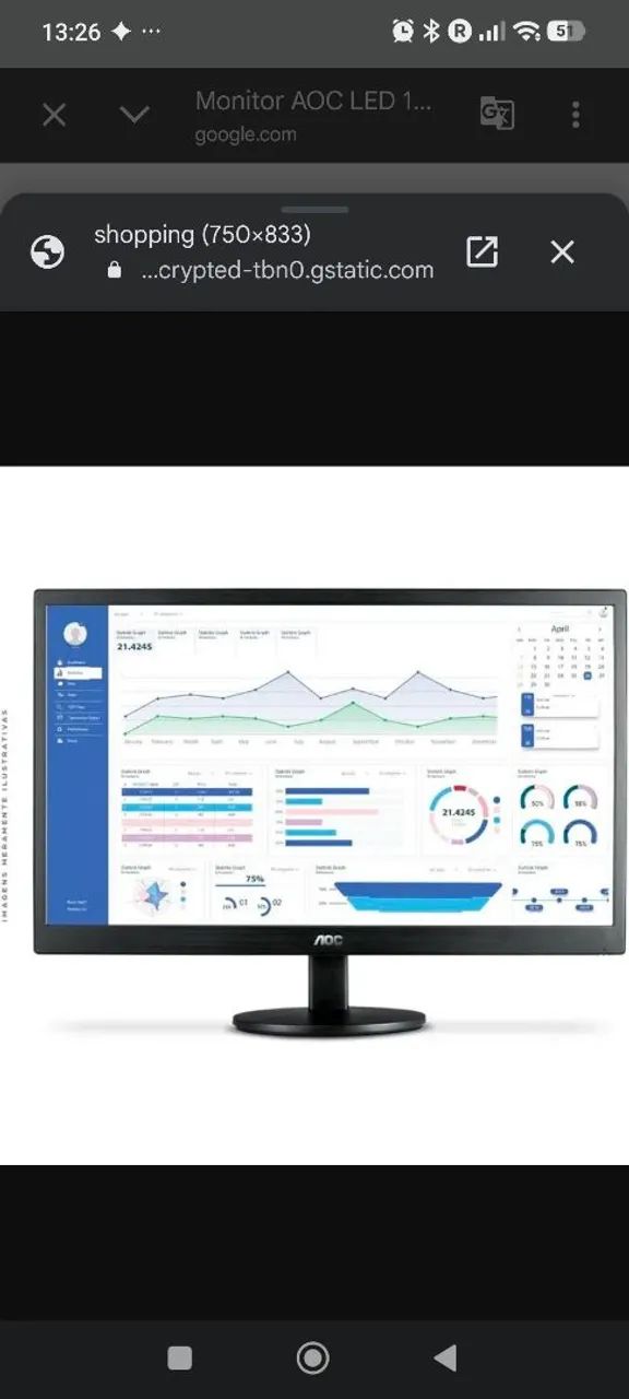 Monitor AOC LED 15,6 widescreen 