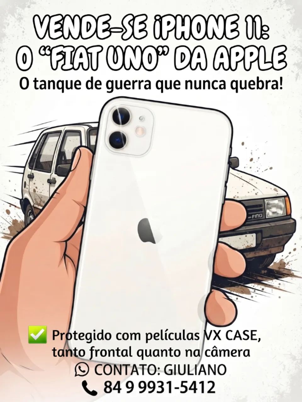 vende-se iphone 11 branco - 64g