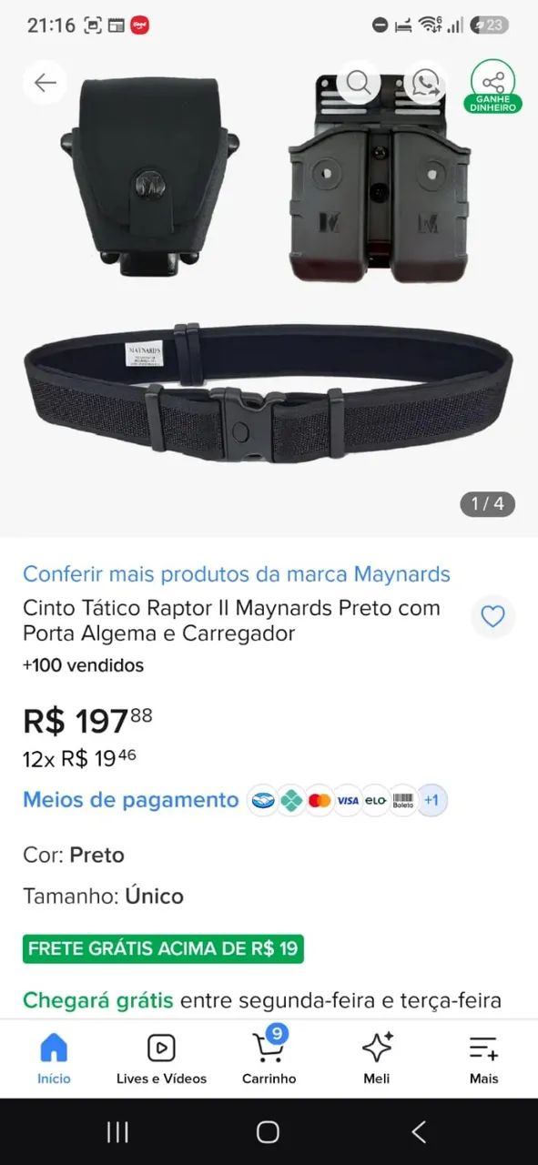Cinto tático Maynard Raptor - Foto 2