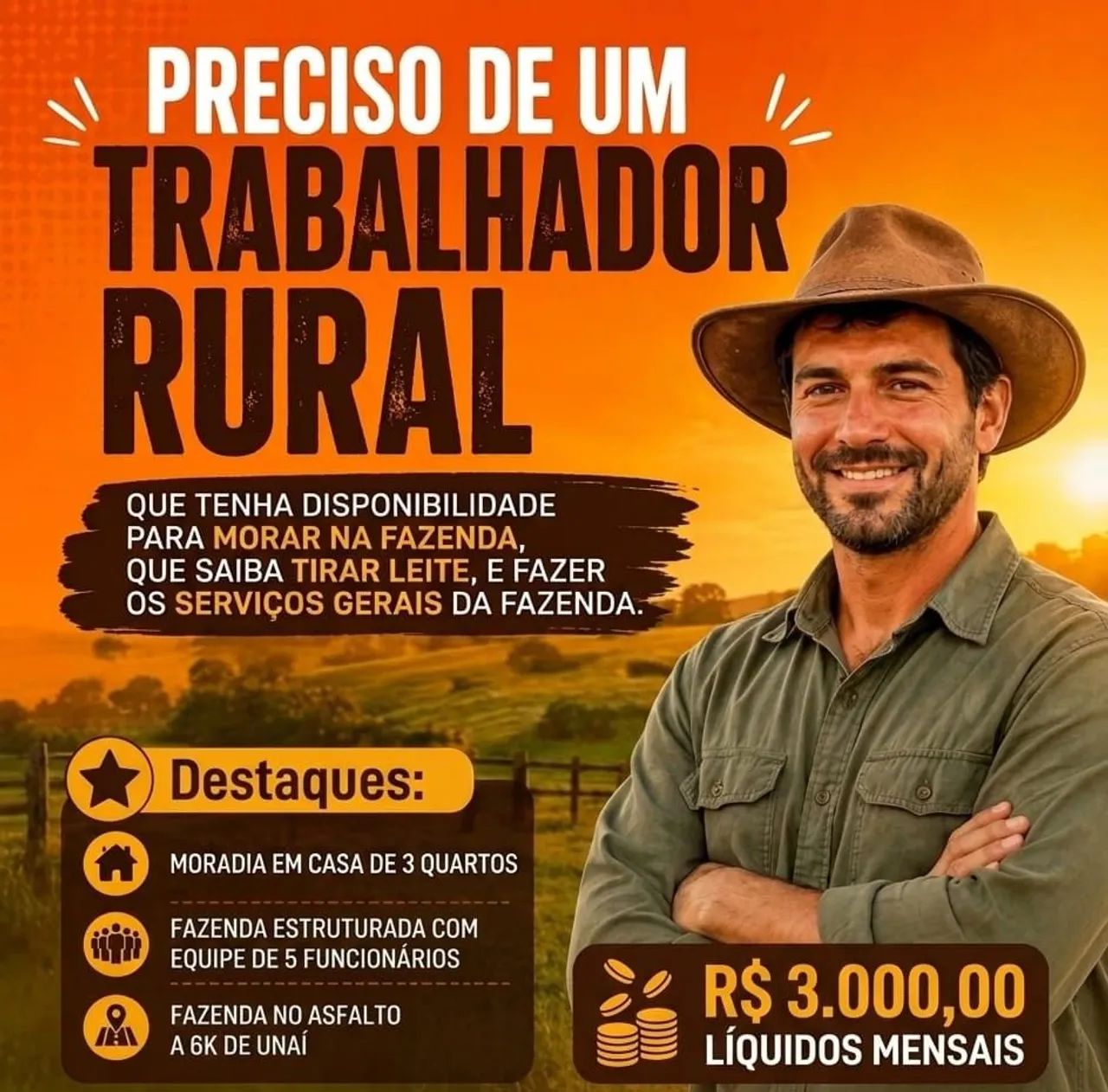 Emprego Trabalhador Rural Unaí 