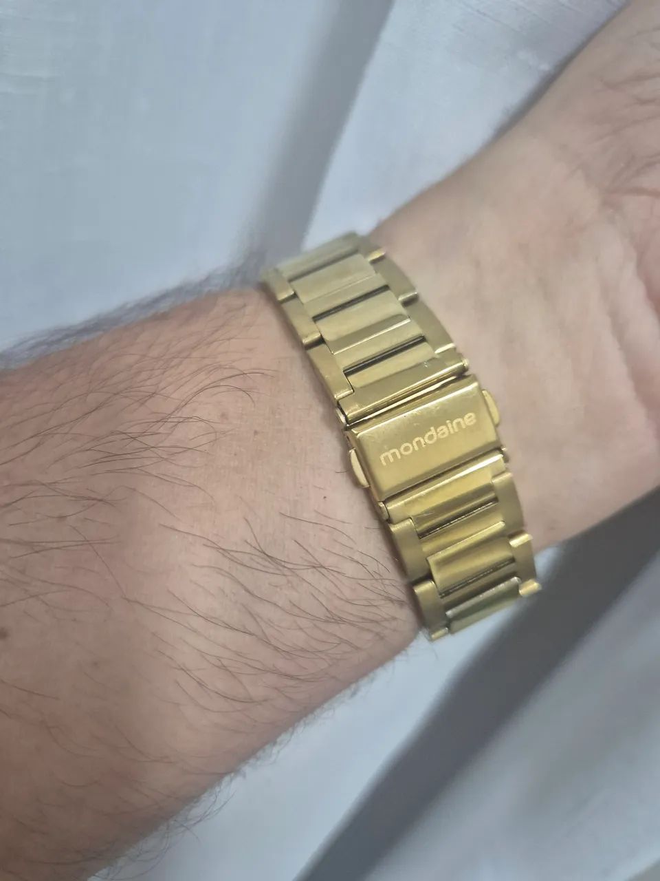 Relógio MONDAINE DOURADO À QUARTZ   -   ÓTIMO ESTADO - Foto 5