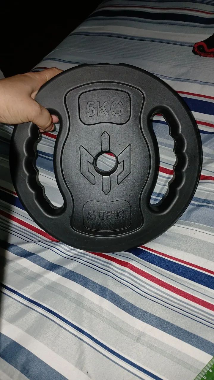 Par de anilhas de 5kg em PVC