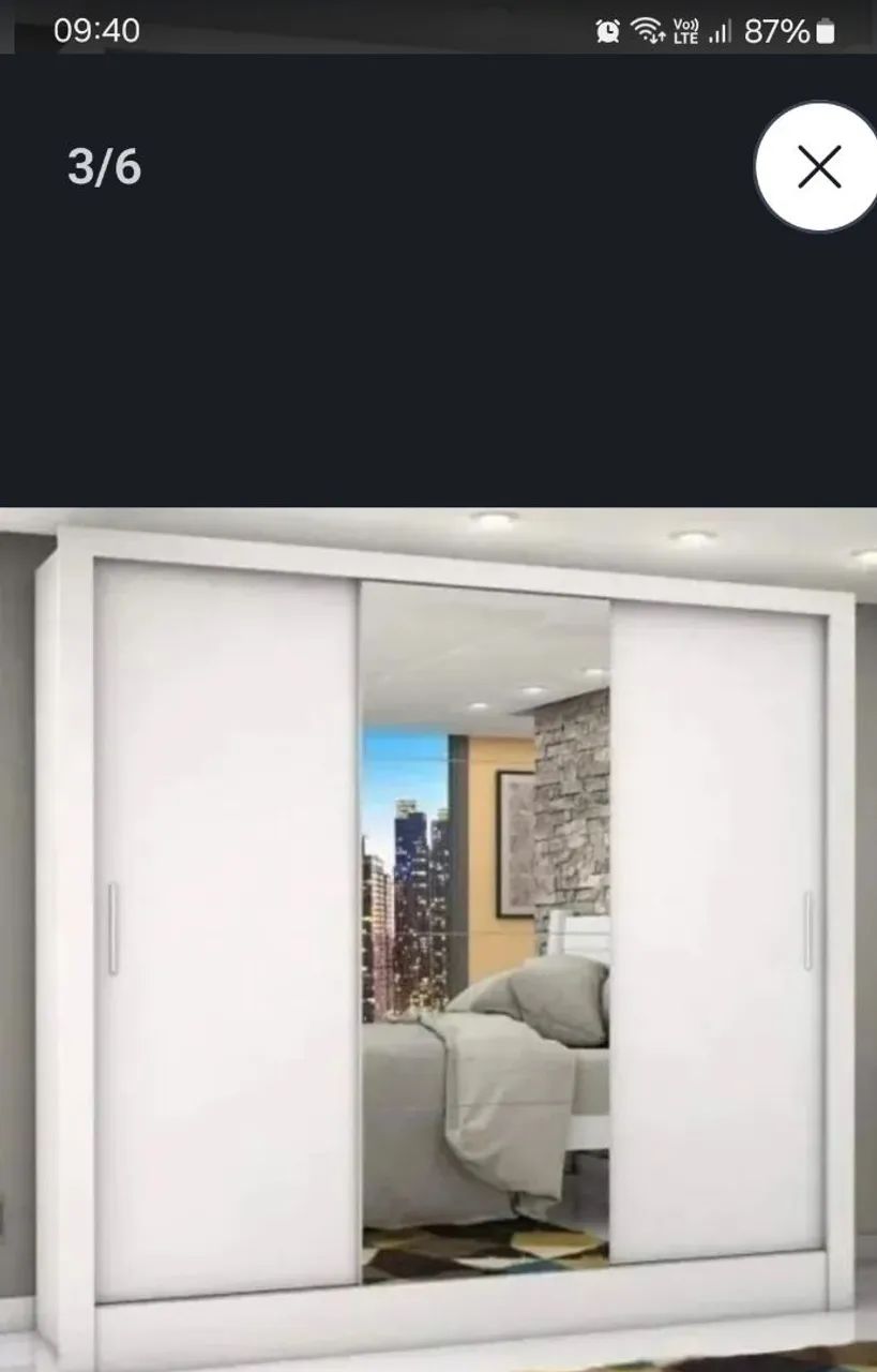 Guarda roupa porta de correr. Usado