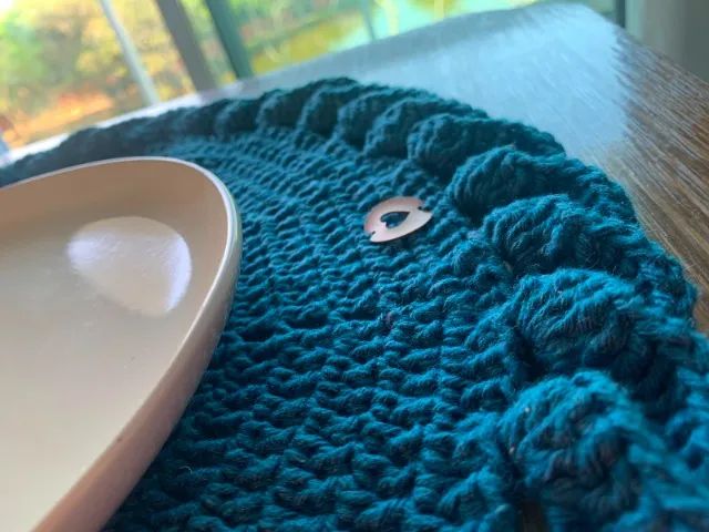 Kit com 2 Sousplats de Crochê Azul - Mesa Posta, Jantar e Decoração ? - Foto 5