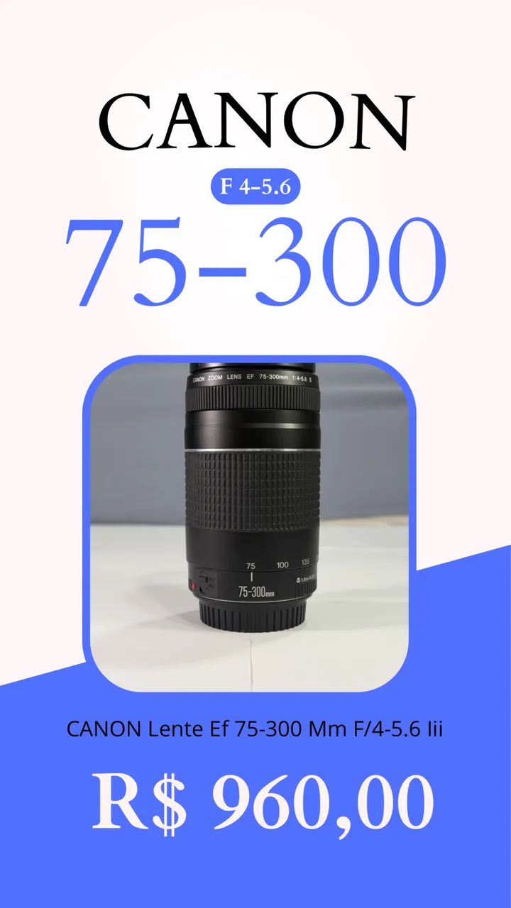 Canon t7+ 50mm e 75-300mm ( podem ser vendidos separados) - Foto 4