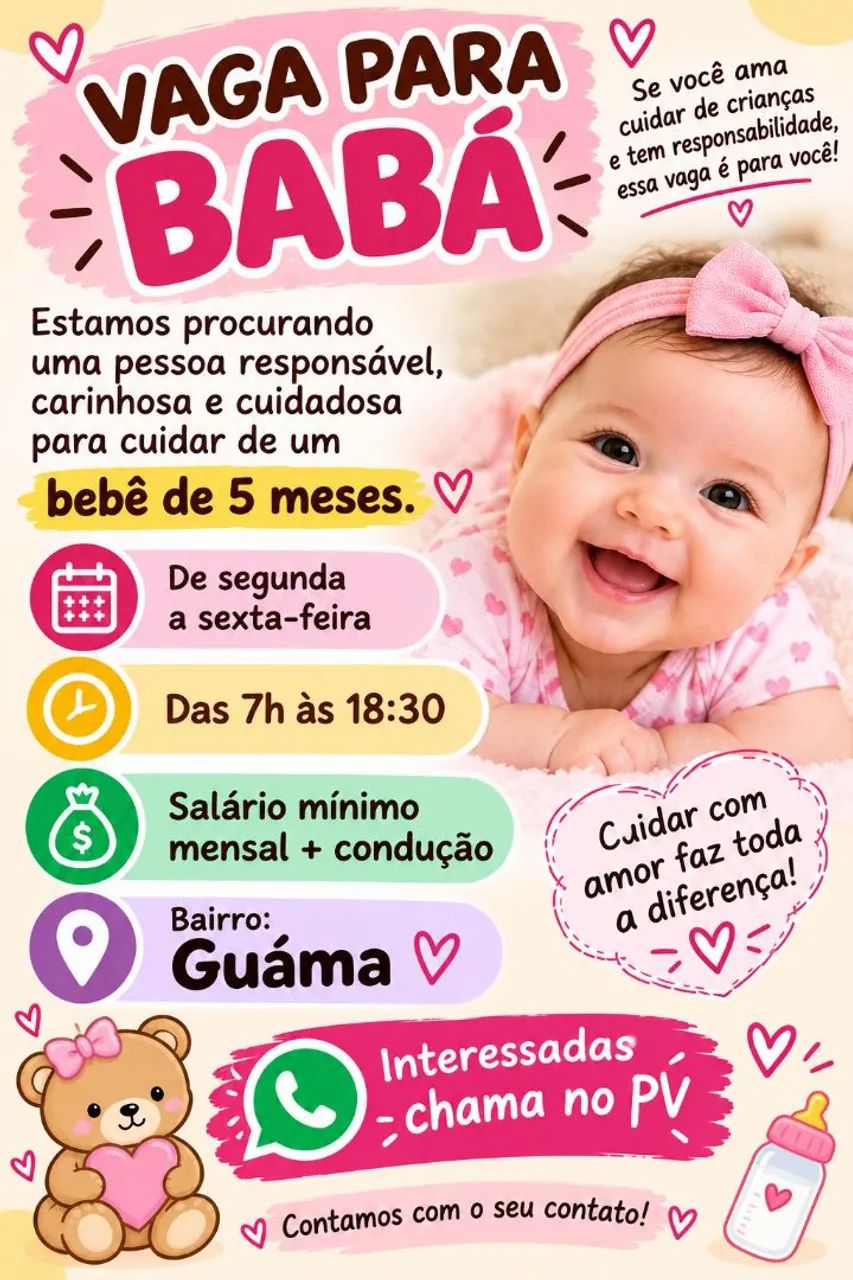VAGA PARA BABÁ
