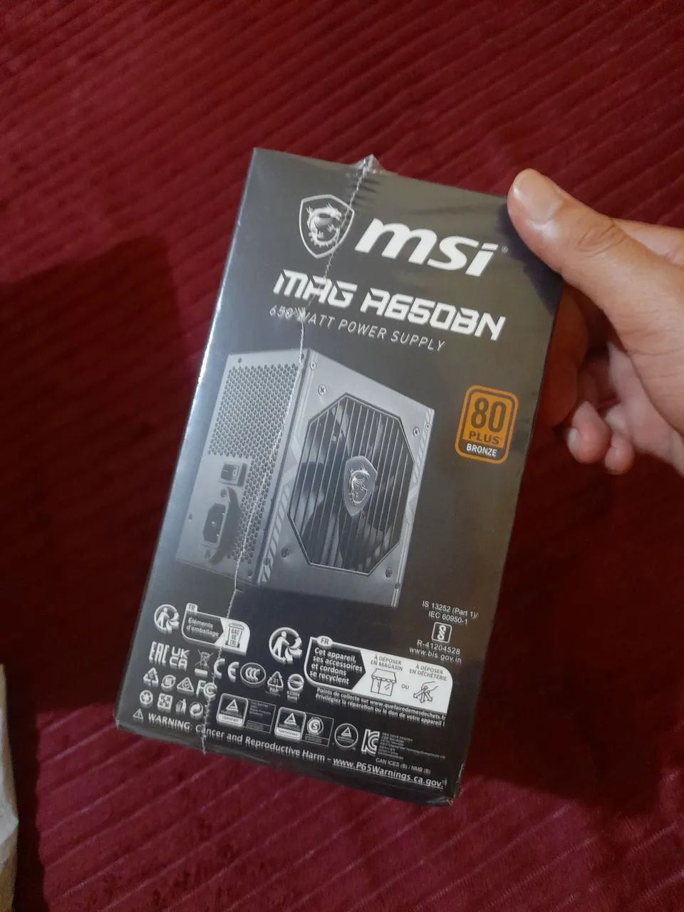 FONTE MSI 650W LACRADA 80PLUS BRONZE PCF ATIVO - Foto 3