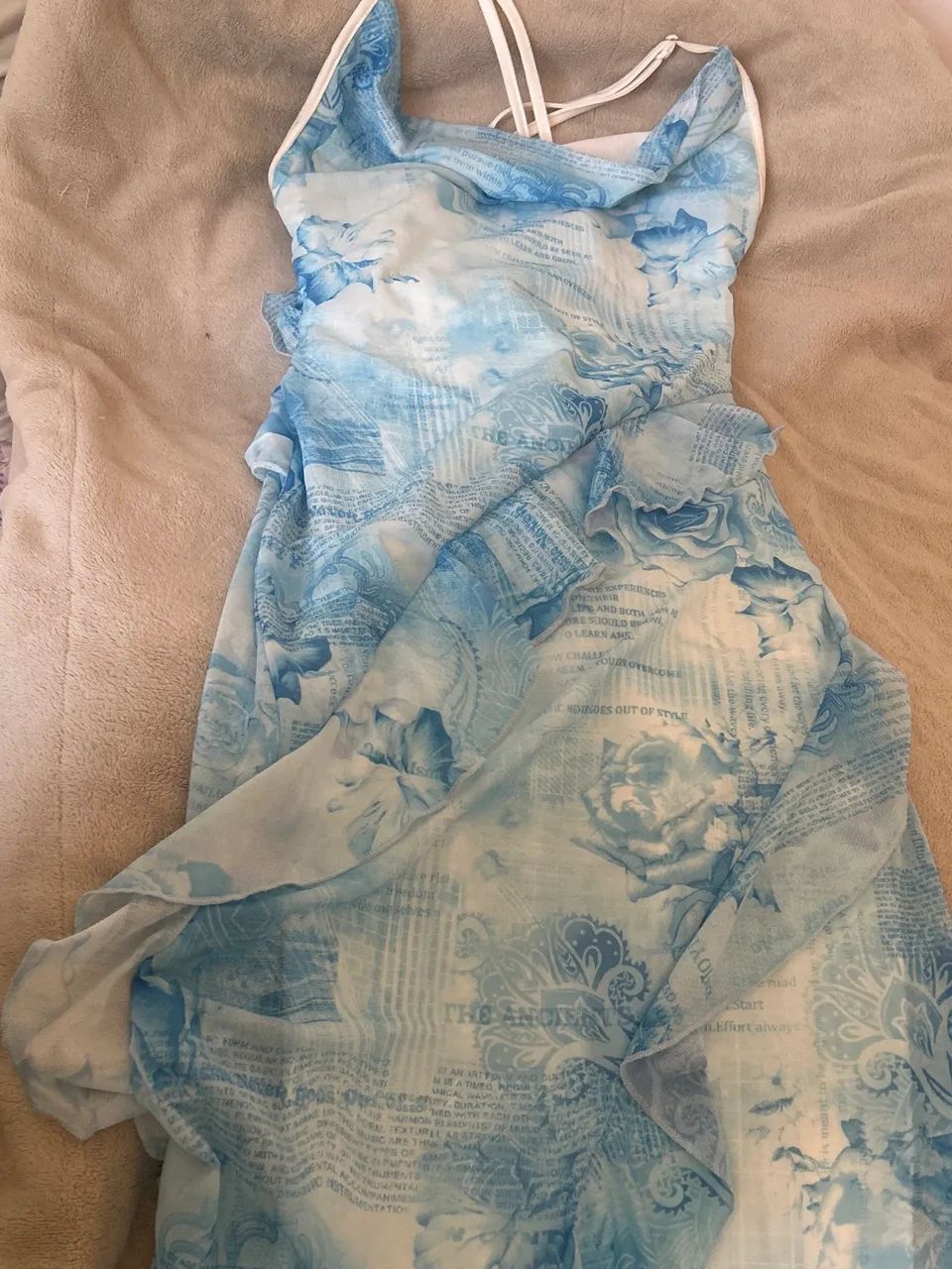 Vestido Azulado estampado SHEIN 