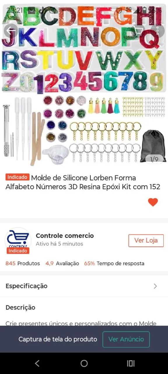 Vendo Kit Chaveiros em resina!