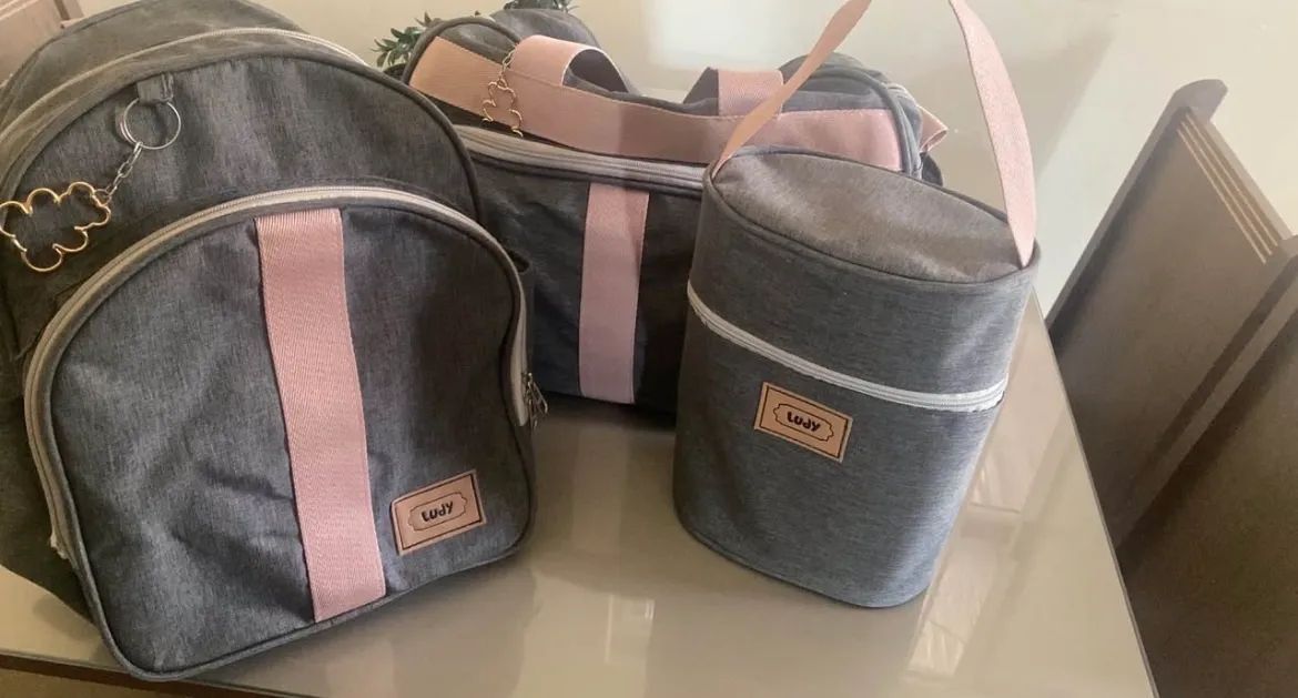 Kit mochila bolsa maternidade menina 