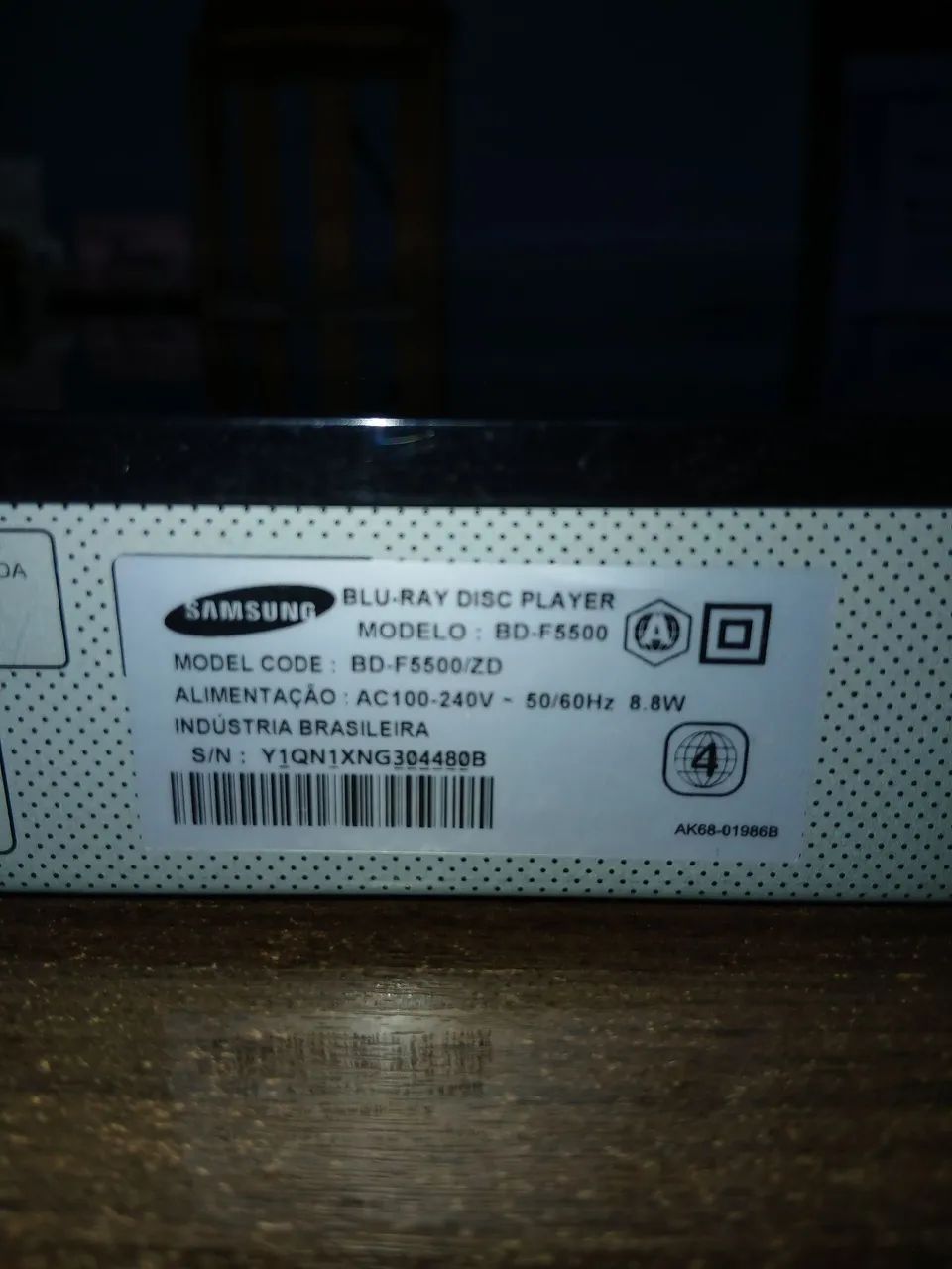 Blu-ray 3D Samsung usado com controle. - Foto 4