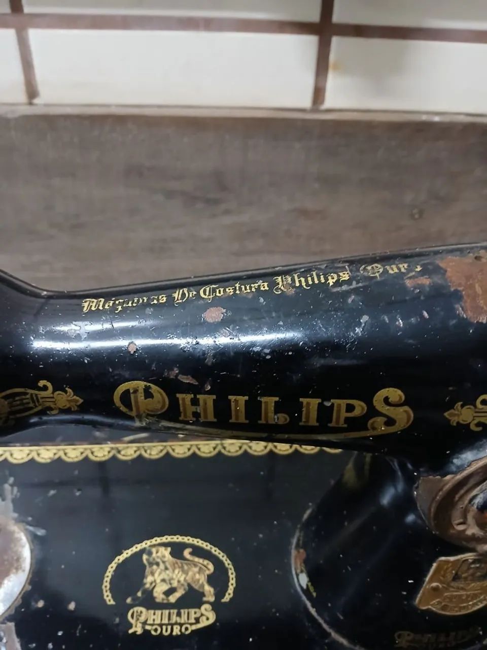 Maquina De Costura Antiga Philips para decoração  - Foto 5