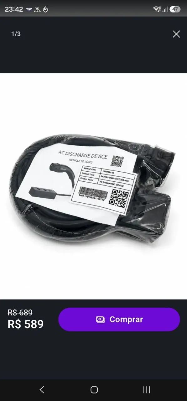 AC Discharge Device BYD V2L ou VTOL