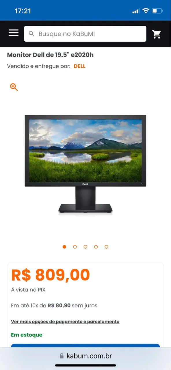 Monitor Dell 20 polegadas led DisplayPort e vga (novo/ caixa) - Foto 4