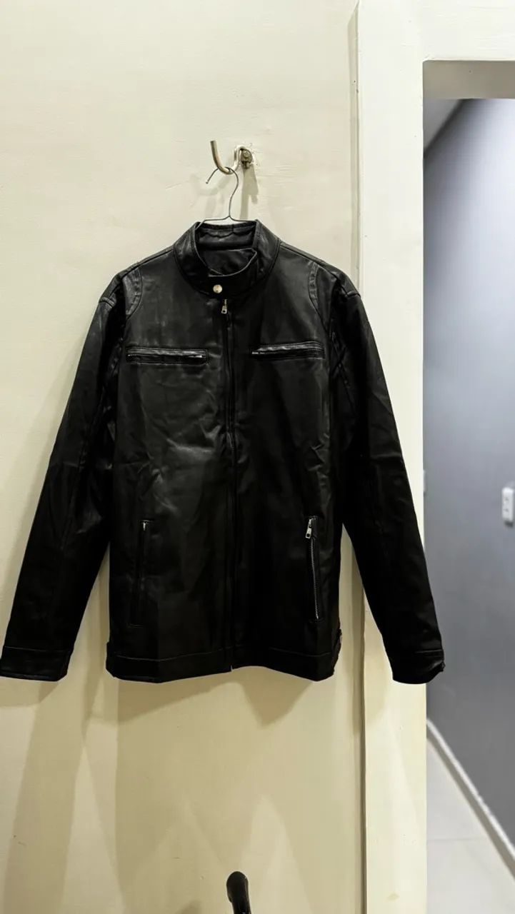 Jaqueta de couro masculina  - Foto 4