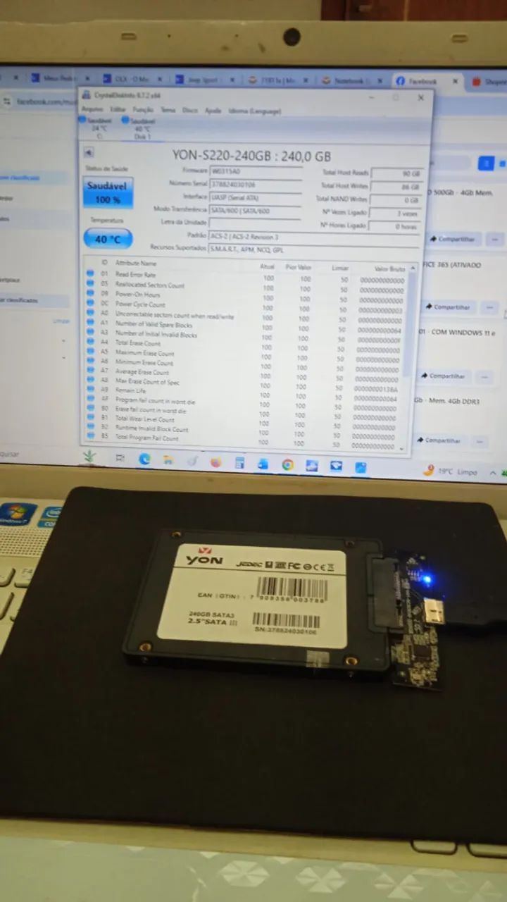 SSD SATA 240Gb - YON - NOVO - Foto 3