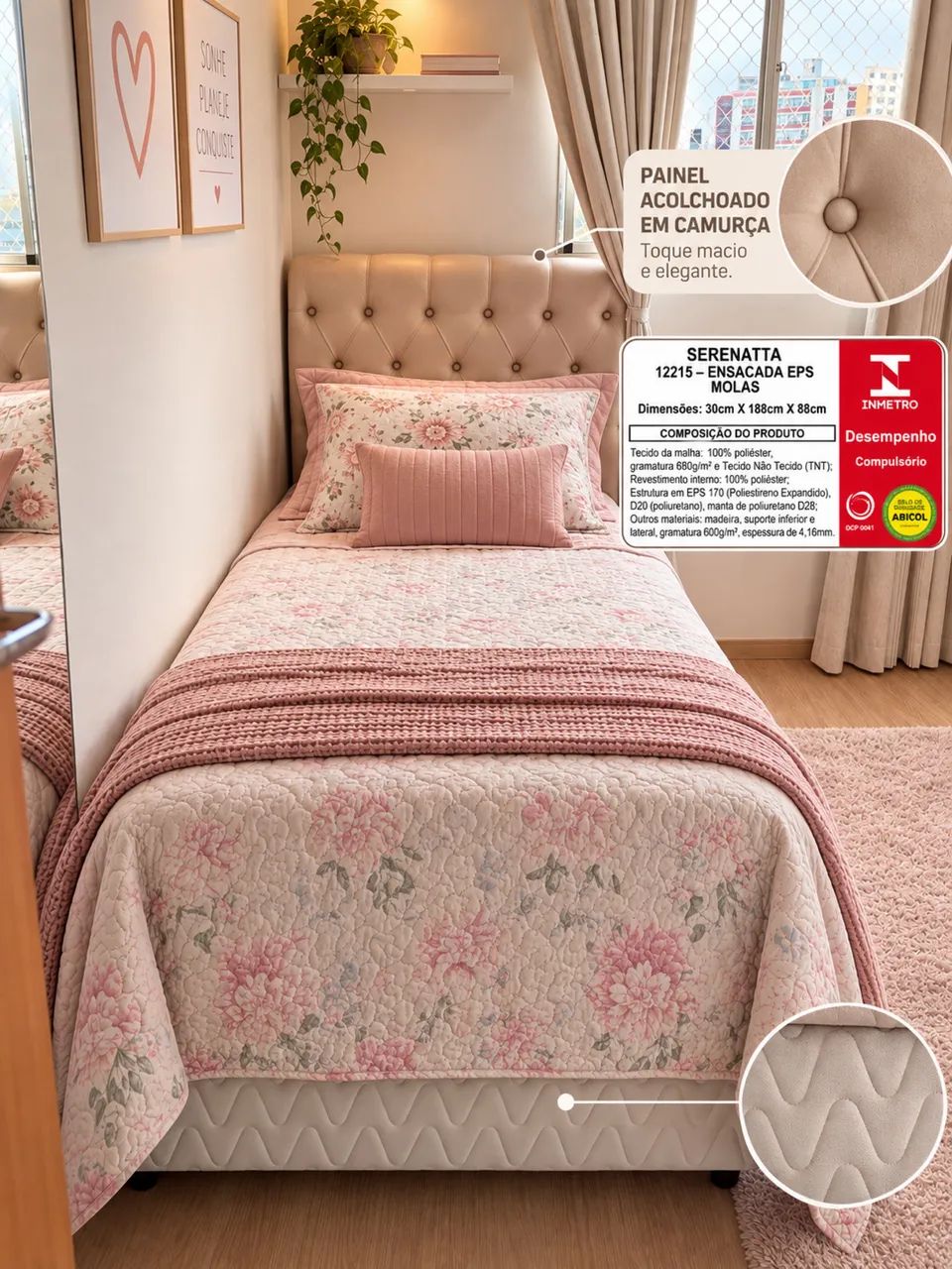 VENDO CAMA DE SOLTEIRO COMPLETA - R$ 750