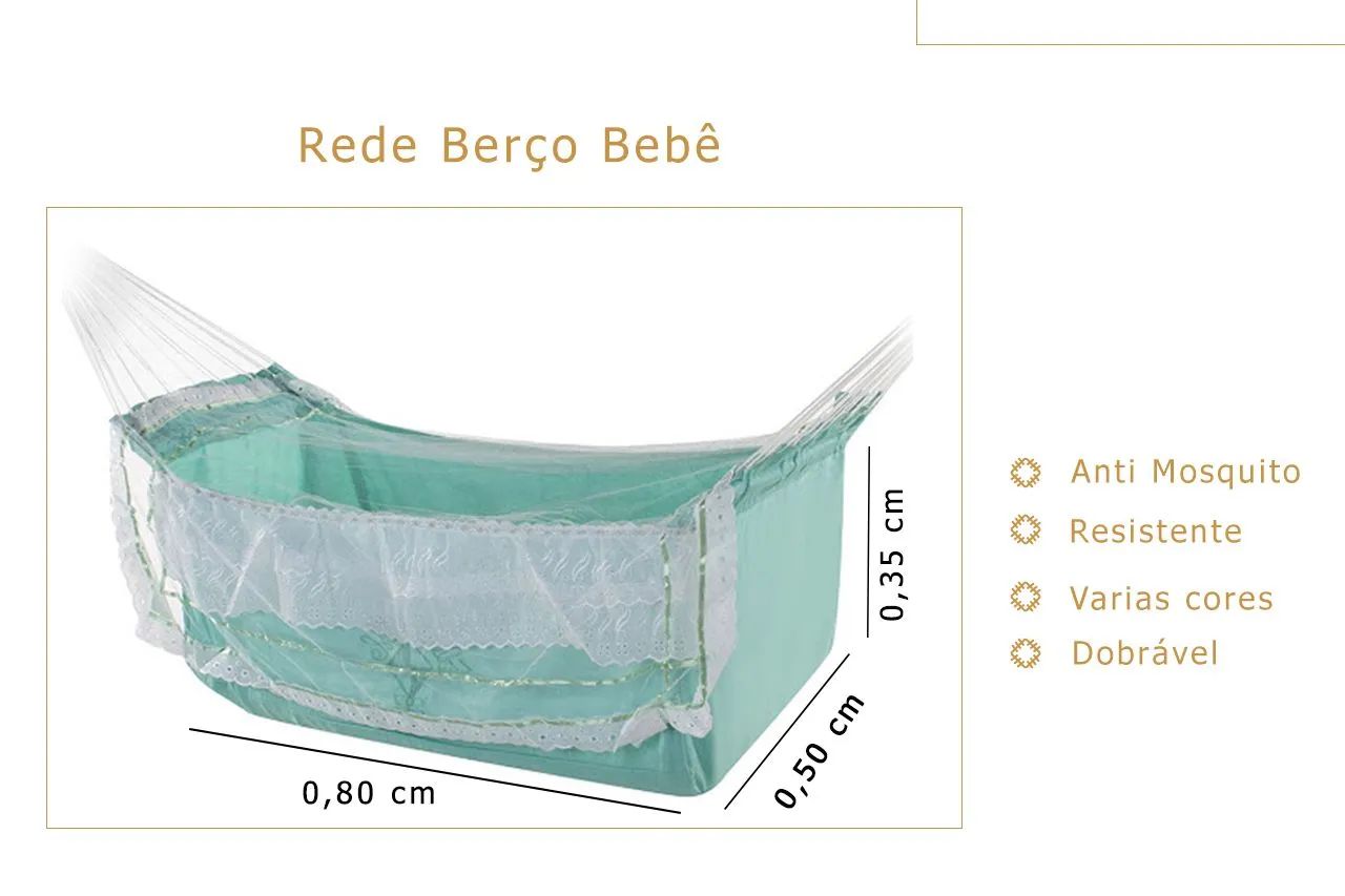 REDE BERÇO PARA BEBÊ - Foto 2