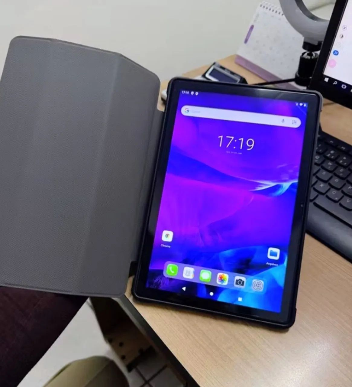 Tablet + mouse + capa com teclado novos - Foto 3
