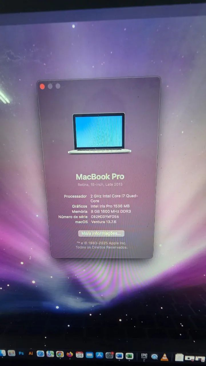 Macbook Pro i7 - 2013 - 15 polegadas - Foto 3