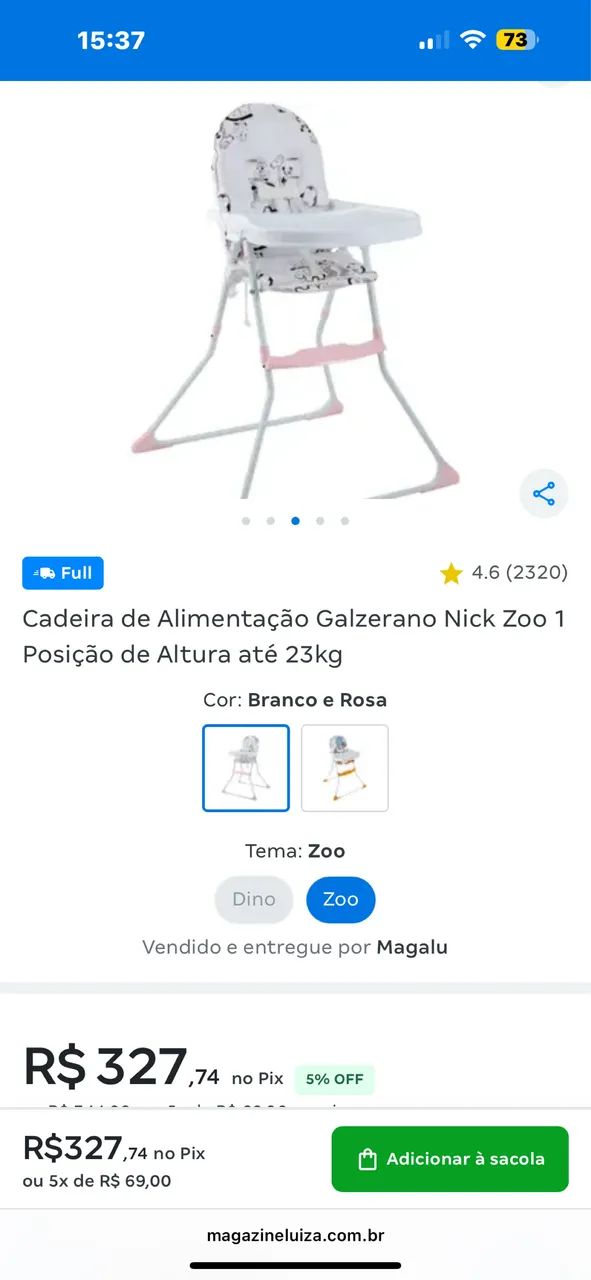 Cadeira de alimentação Galzerano
