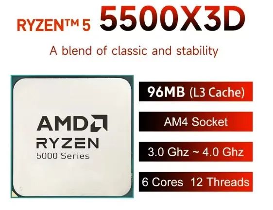 Processador Am4 Ryzen 5 5500X3D (novo e lacrado) - Foto 2