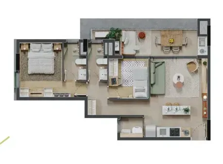 PLANTA 64m²