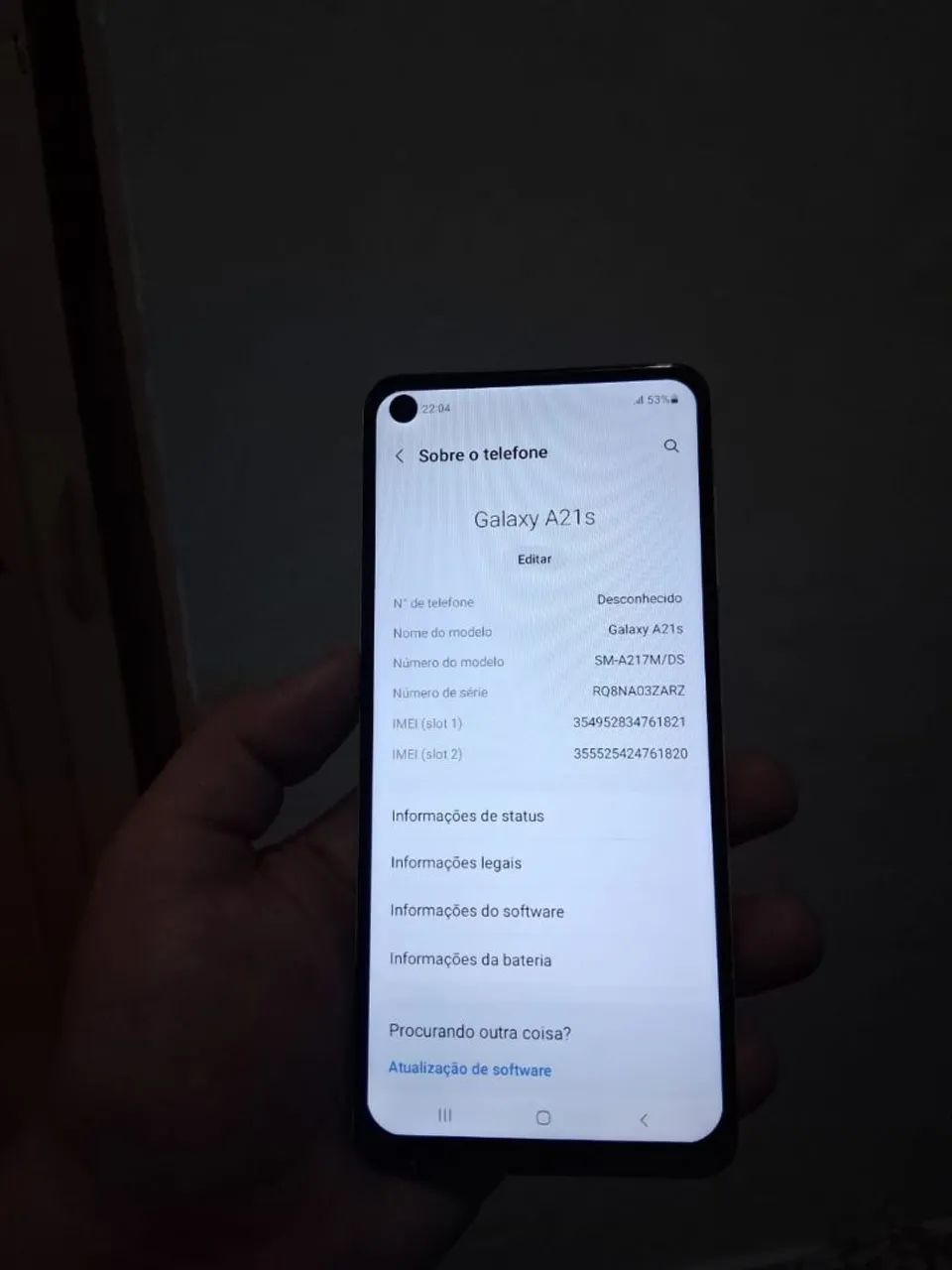 Samsung A21s funcionando perfeitamente nunca foi para conserto   - Foto 3
