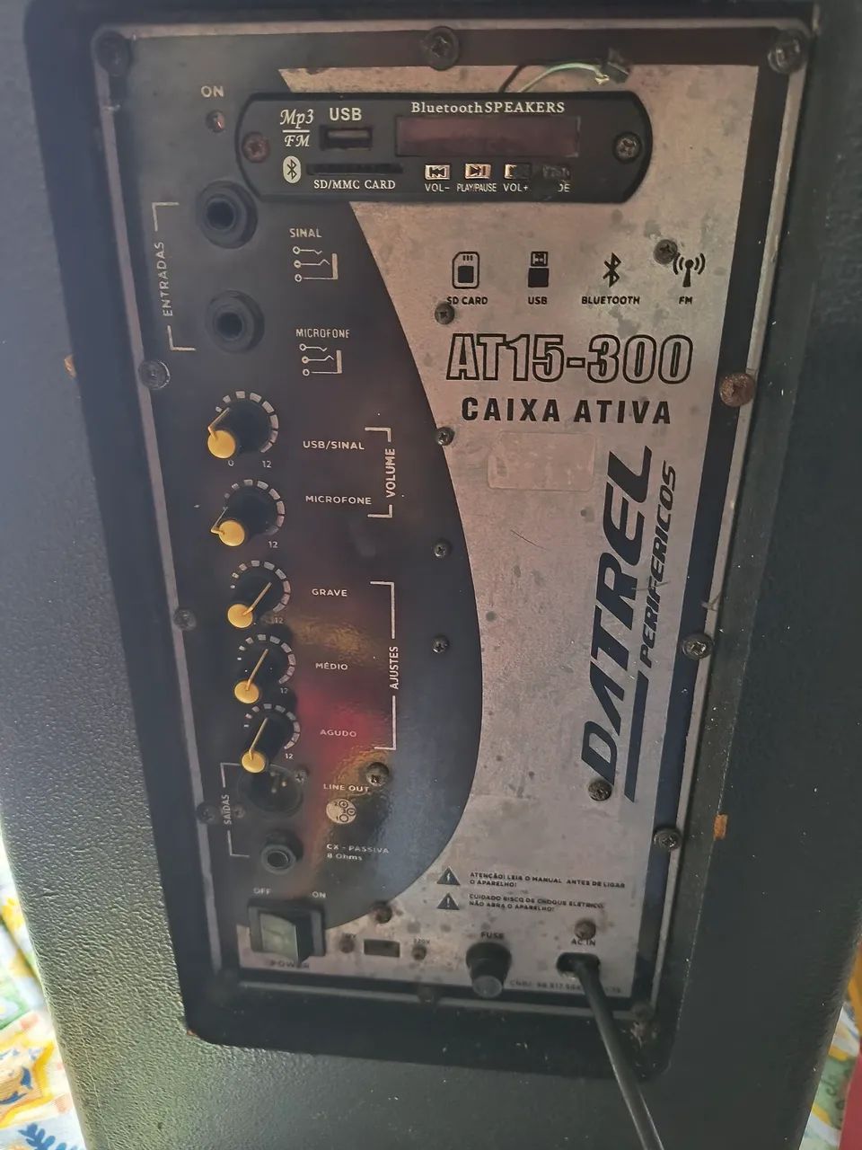 Vendo caixa som datrel de 15 polegadas foncionando normalmente  - Foto 5