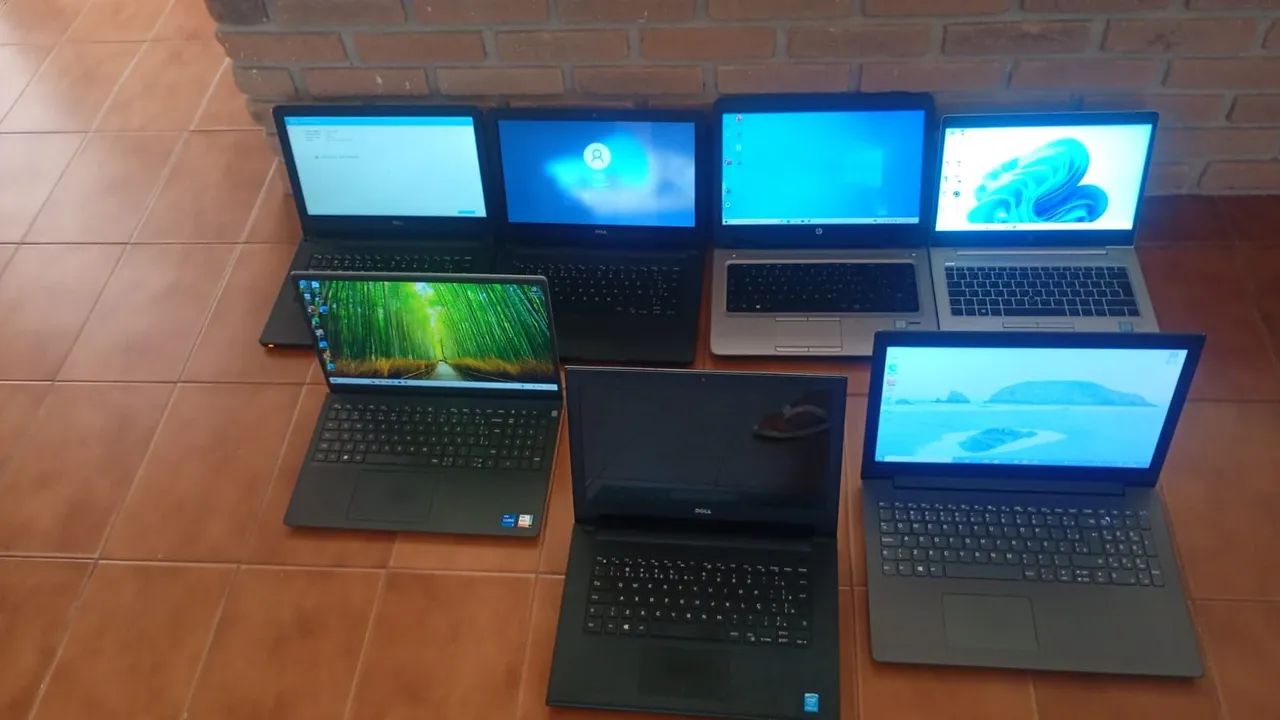 Lote com 7 notebooks para revenda 