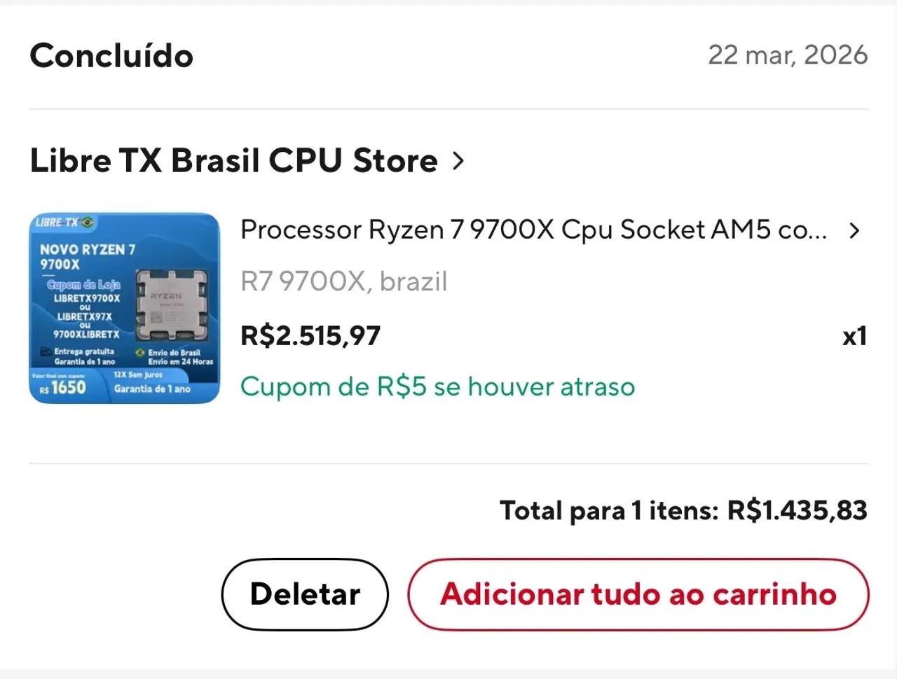 Ryzen 7 9700x - Foto 2