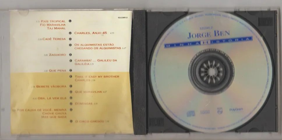 Cd Jorge Ben, Coleção Minha História, 1993/1994,  14 Sucessos Remasterizados, Polygram - Foto 3
