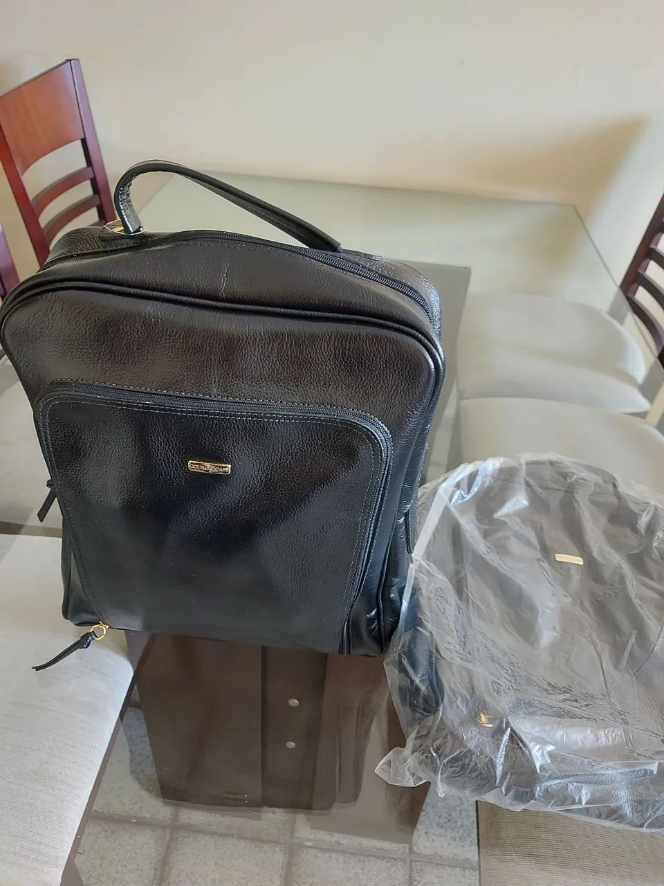 Bolsa para Notebook em Couro Preta - Nova - Elegante e Profissional - Foto 3