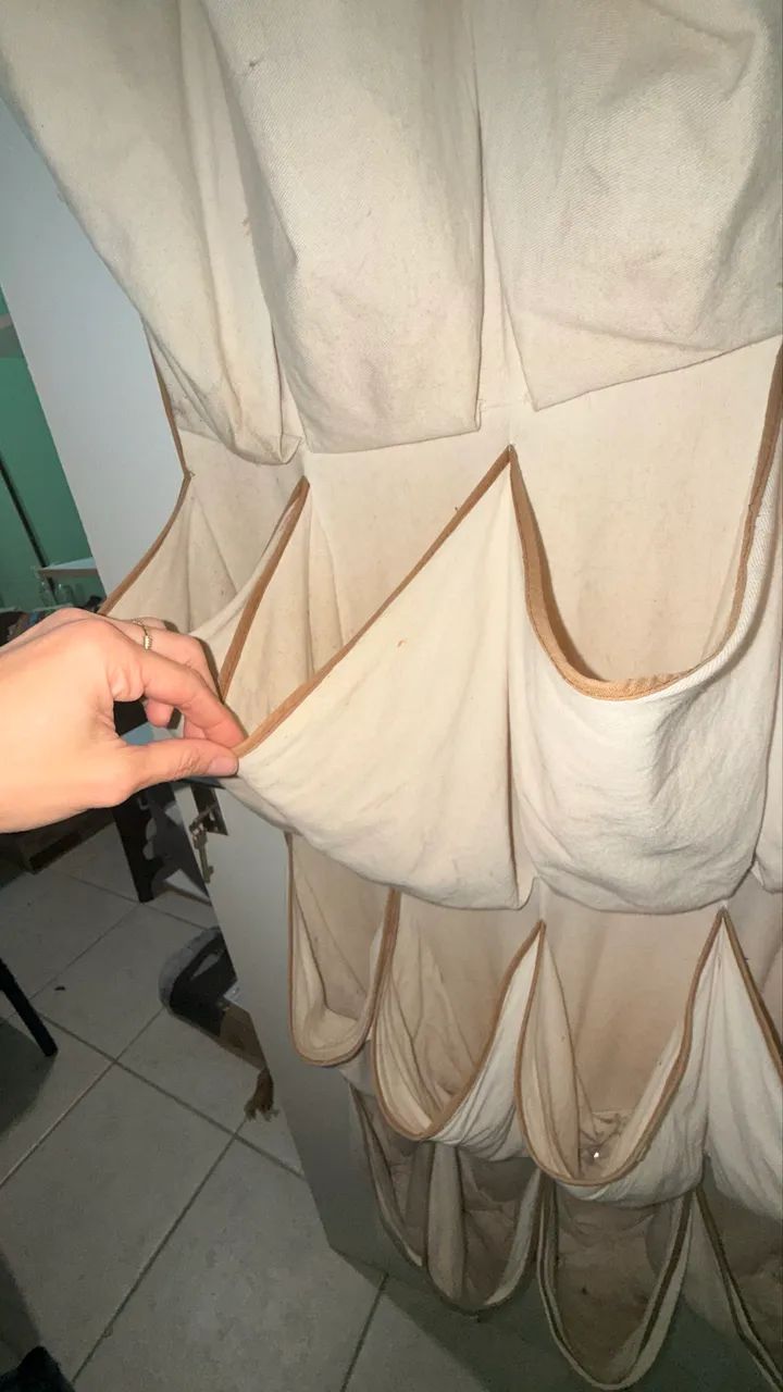 Sapateira de brim de porta/parede - Foto 2
