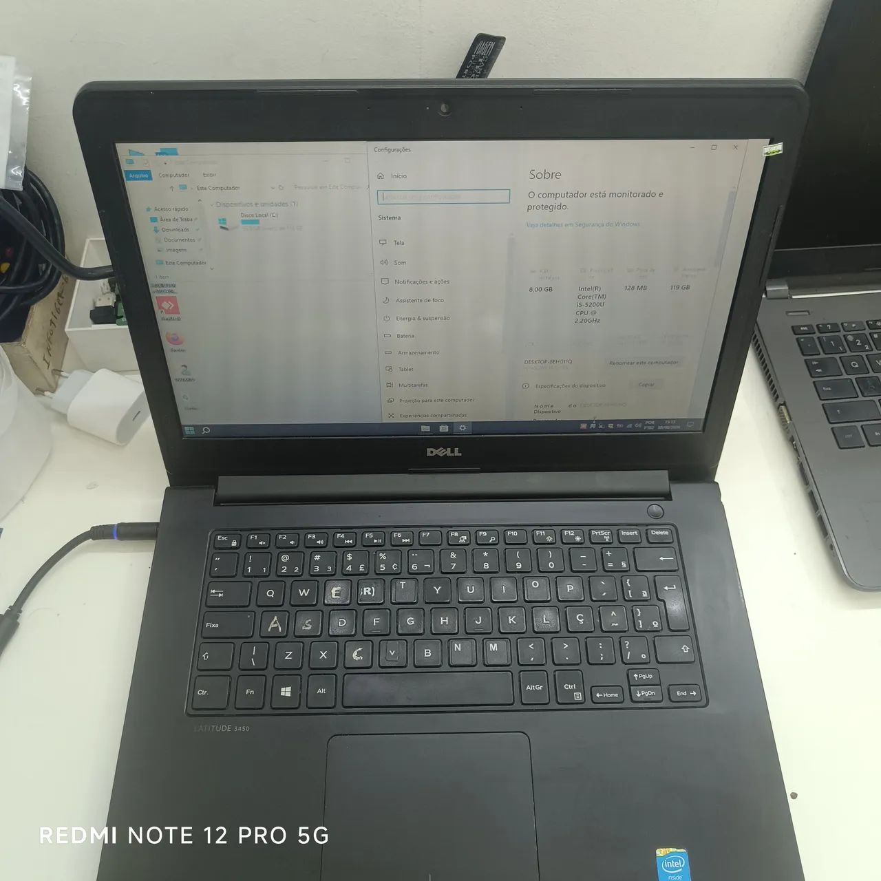 Notebook Dell 3450 i5 8 GB SSD 128 Windows 10 pro