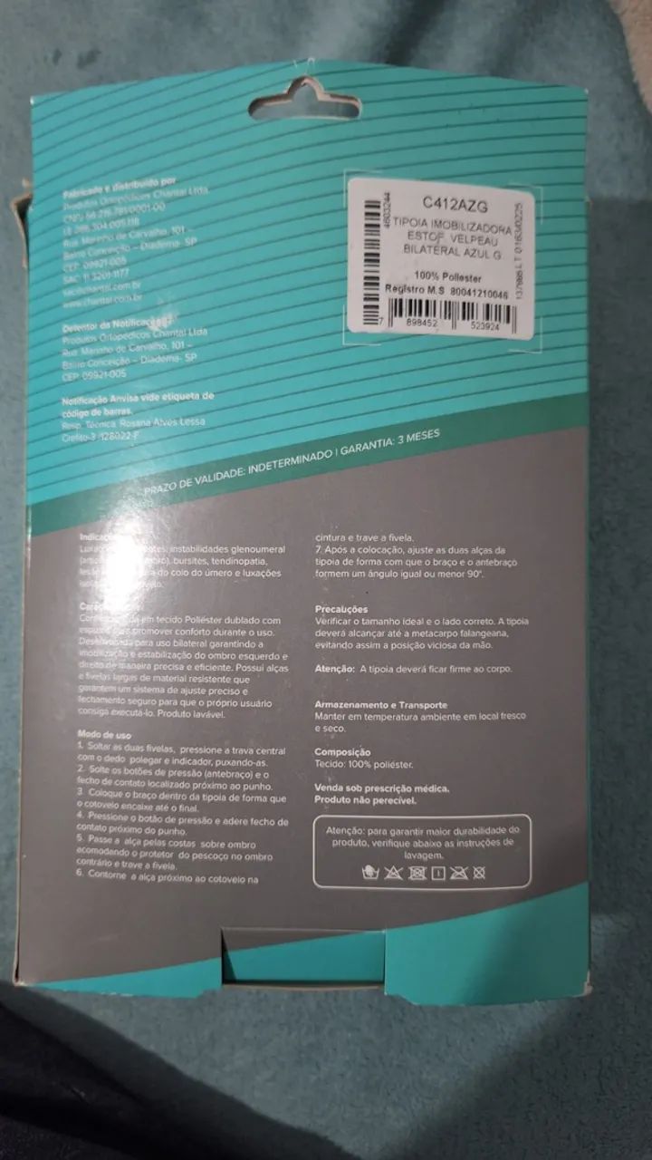 Tipoia Velpeau Estofada Bilateral Chantal - Tamanho ?G? - Foto 4